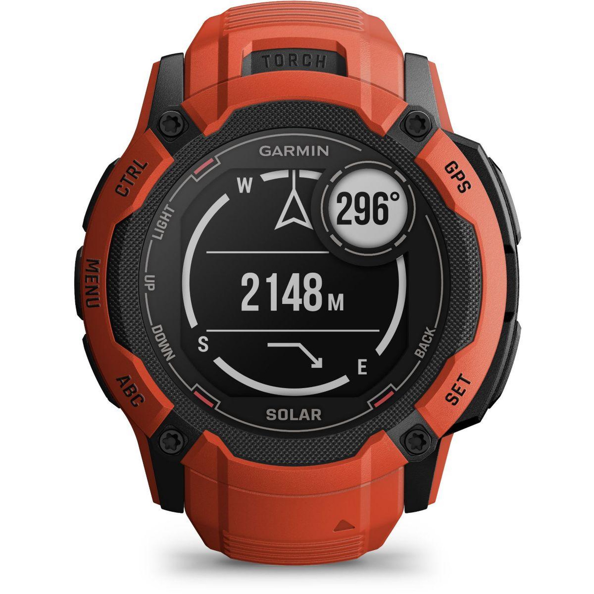 Voir la diapositive 1 : GARMIN Montre sport Instinct 2X Solar Flame red