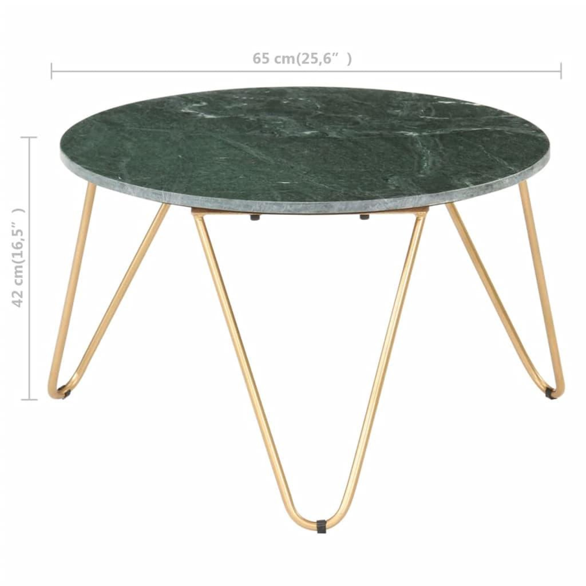 Voir la diapositive 6 : VIDAXL Table basse Vert 65x65x42 cm Pierre veritable et texture marbre