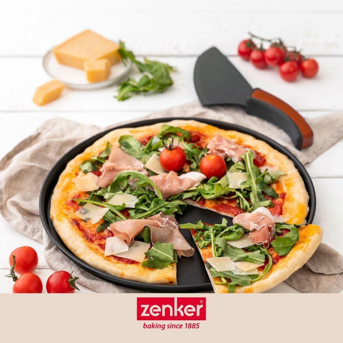 ZENKER Set de 3 plaques à pizza et une grille de superposition 29 cm Zenker Special Countries