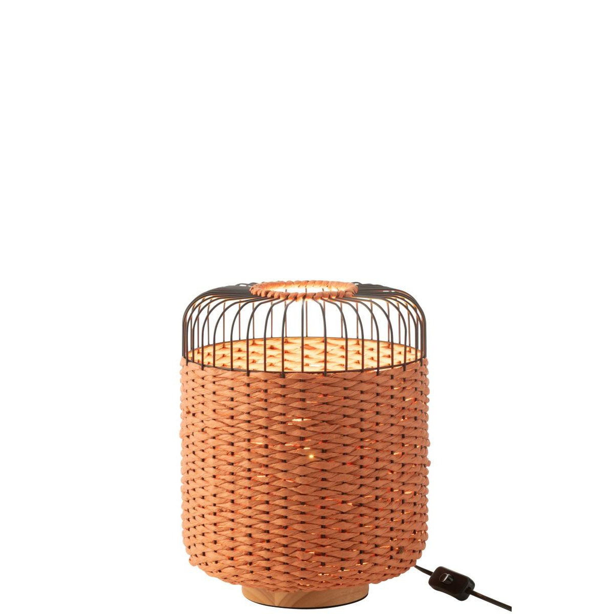 Voir la diapositive 2 : J-LINE Lampe à poser en métal  eldon  34cm orange