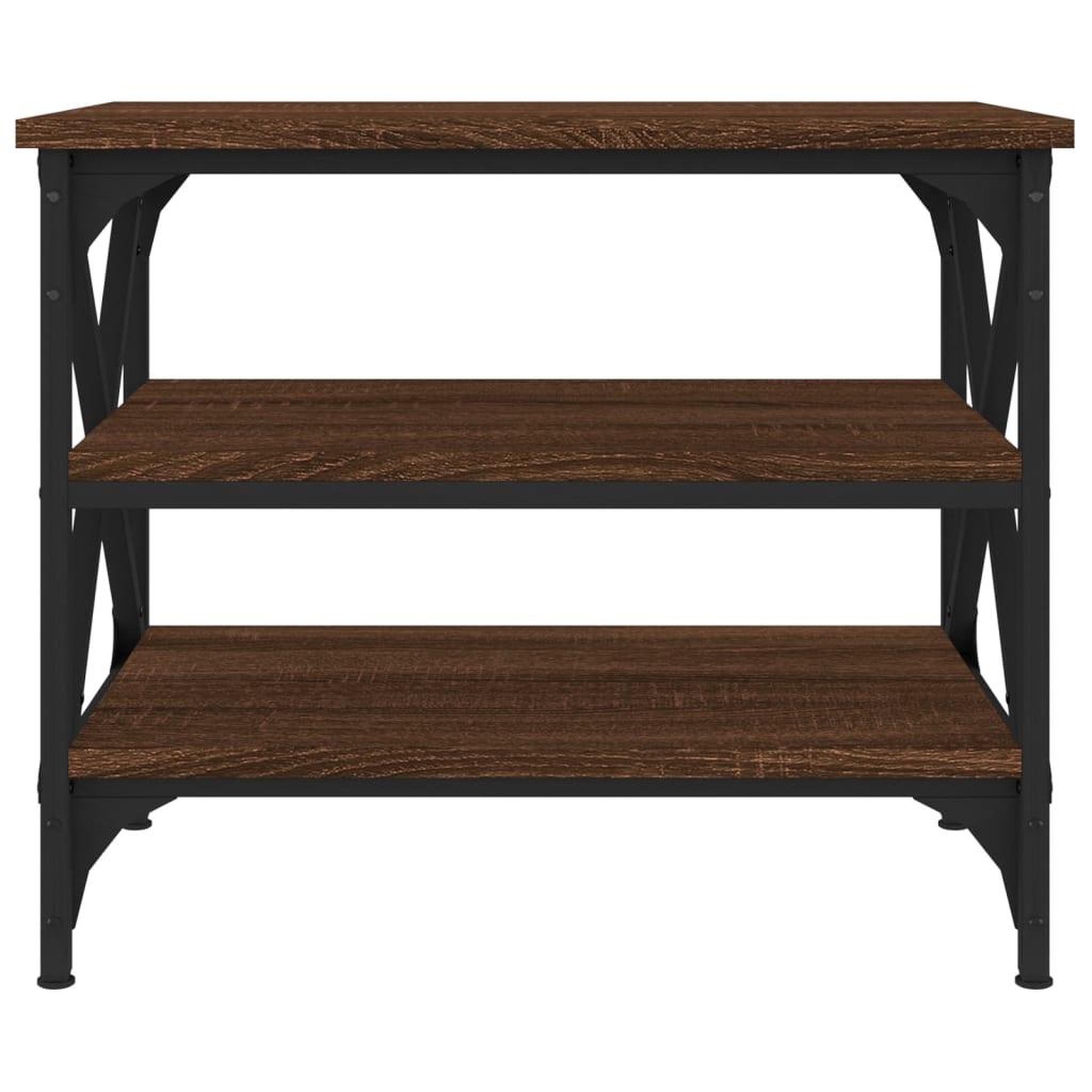 Voir la diapositive 5 : VIDAXL Table d'appoint Chene marron 55x38x45 cm Bois d'ingenierie