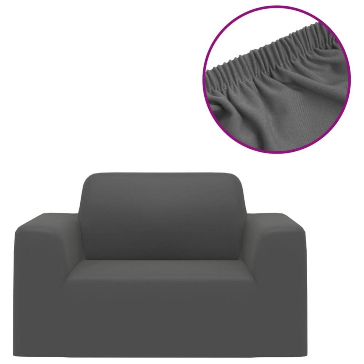 VIDAXL Housse extensible de canape Anthracite Jersey de polyester