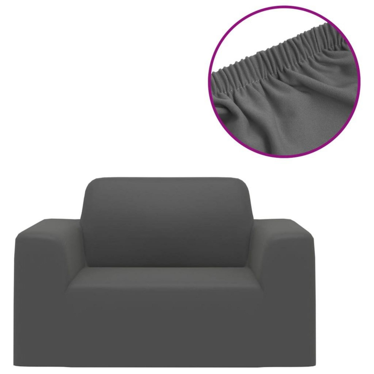 VIDAXL Housse extensible de canape Anthracite Jersey de polyester