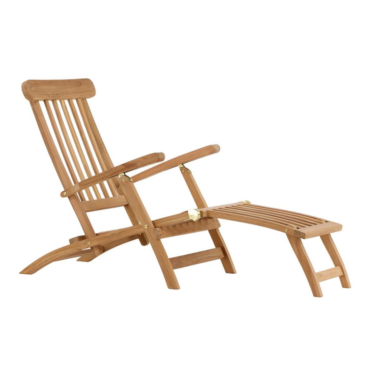 Paris Prix Chaise Longue en Bois de Teck  Kenya  150cm Naturel