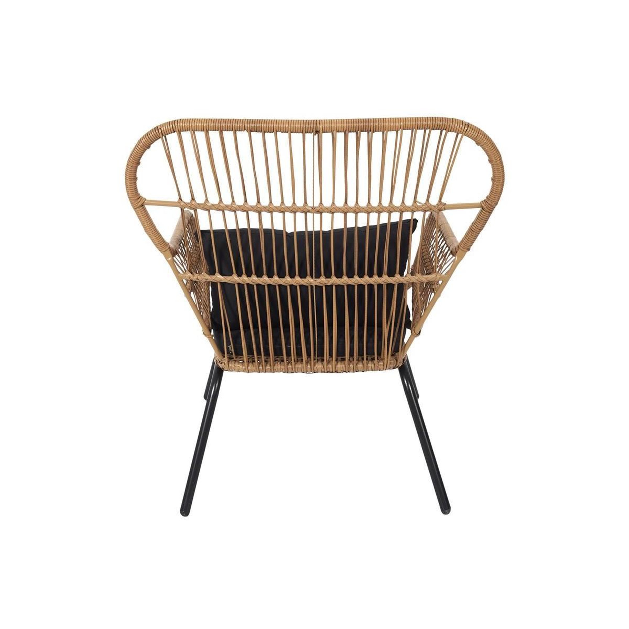 Voir la diapositive 3 : The Home Deco Factory Fauteuil extérieur design  helsinki  96cm noir