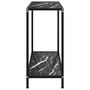Voir la diapositive 3 : VIDAXL Table console Noir 80x35x75 cm Verre trempe