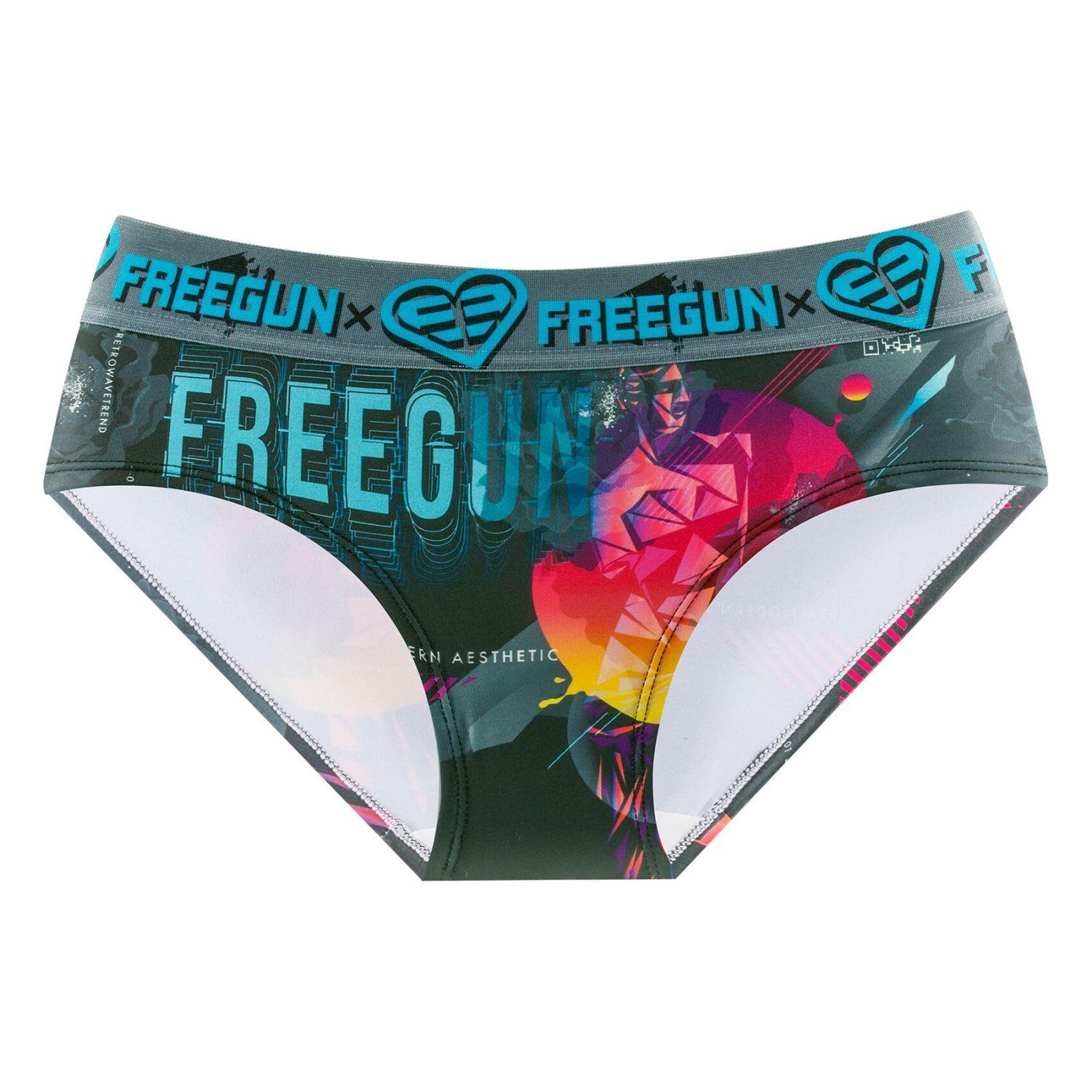 Voir la diapositive 5 : FREEGUN Lot de 4 culottes fille imprimé Origami