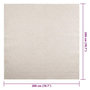 Voir la diapositive 6 : VIDAXL Tapis ZIZUR creme 200x200 cm aspect de jute interieur exterieur