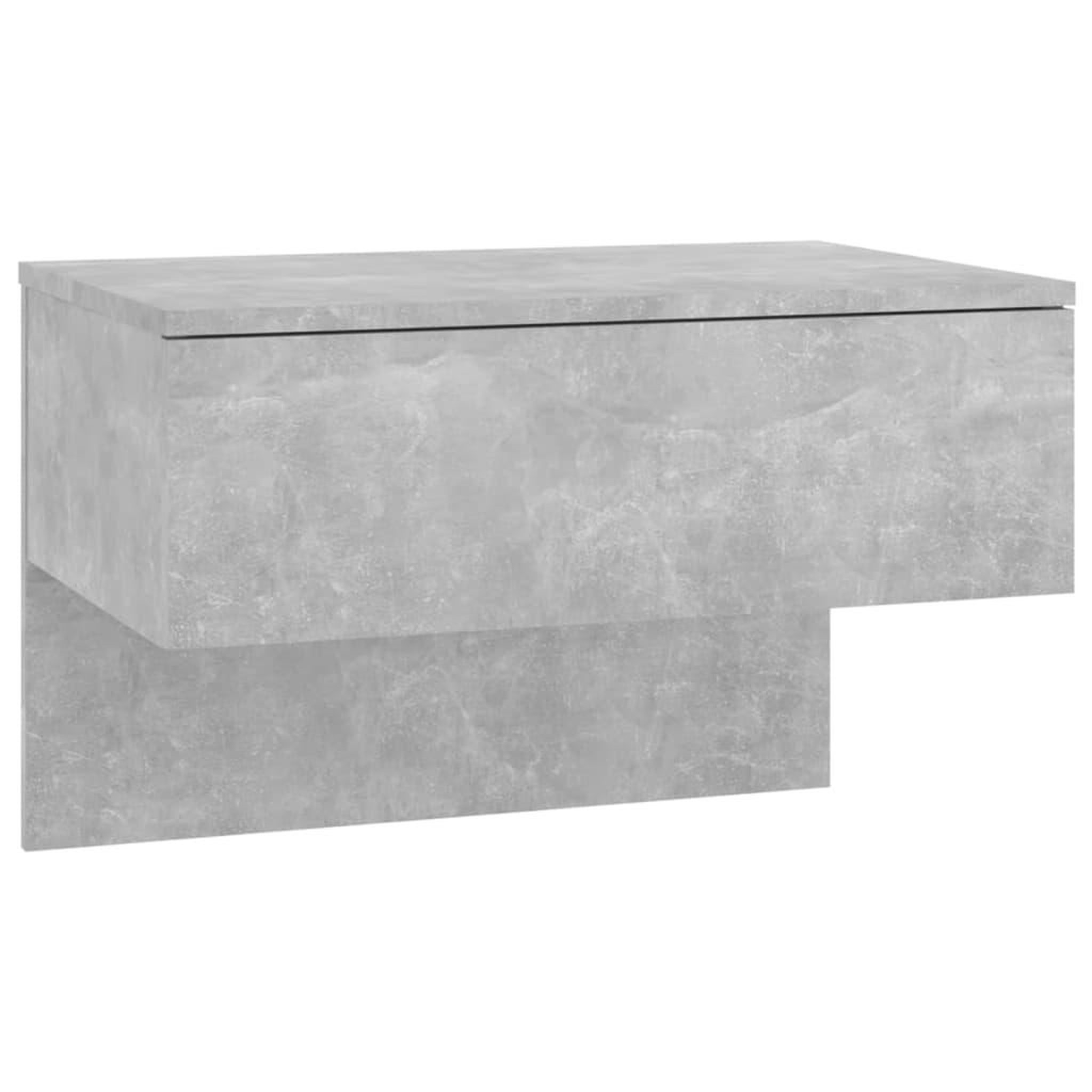 Voir la diapositive 2 : VIDAXL Table de chevet murale Gris beton