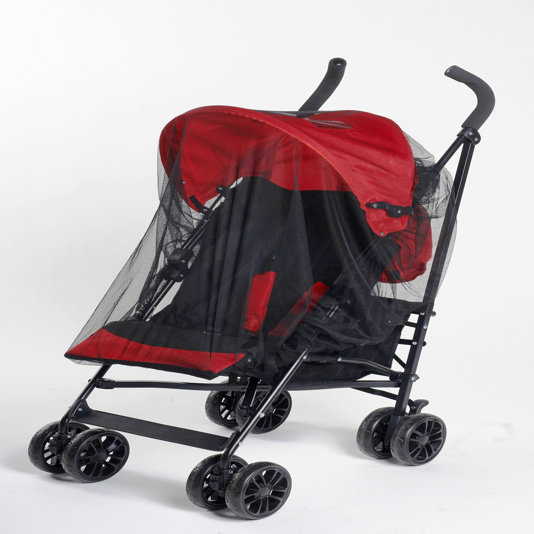 AUCHAN BABY Moustiquaire élastiquée pour poussette avec canopy 