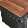Voir la diapositive 2 : VIDAXL Table de jardin 240x90x74 cm Resine tressee et bois d'acacia