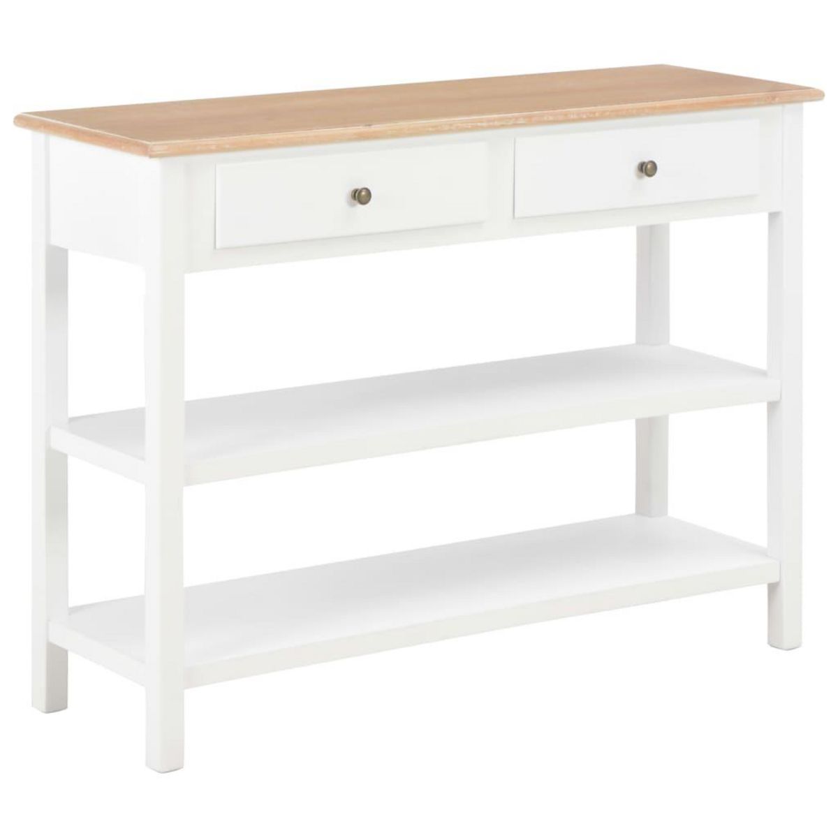 VIDAXL Buffet Blanc 110x35x80 cm MDF