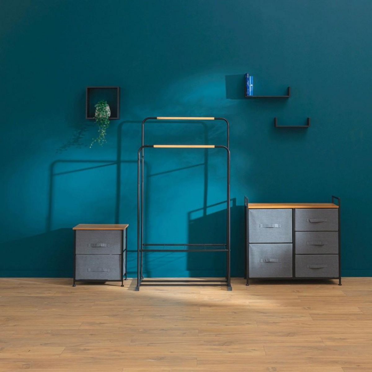 ATMOSPHERA Lot de 3 étagères Fixy bord chêne naturel