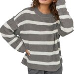 JACQUELINE DE YONG Pull Blanc/ Femme JDY Stripe Pullover. Coloris disponibles : Gris