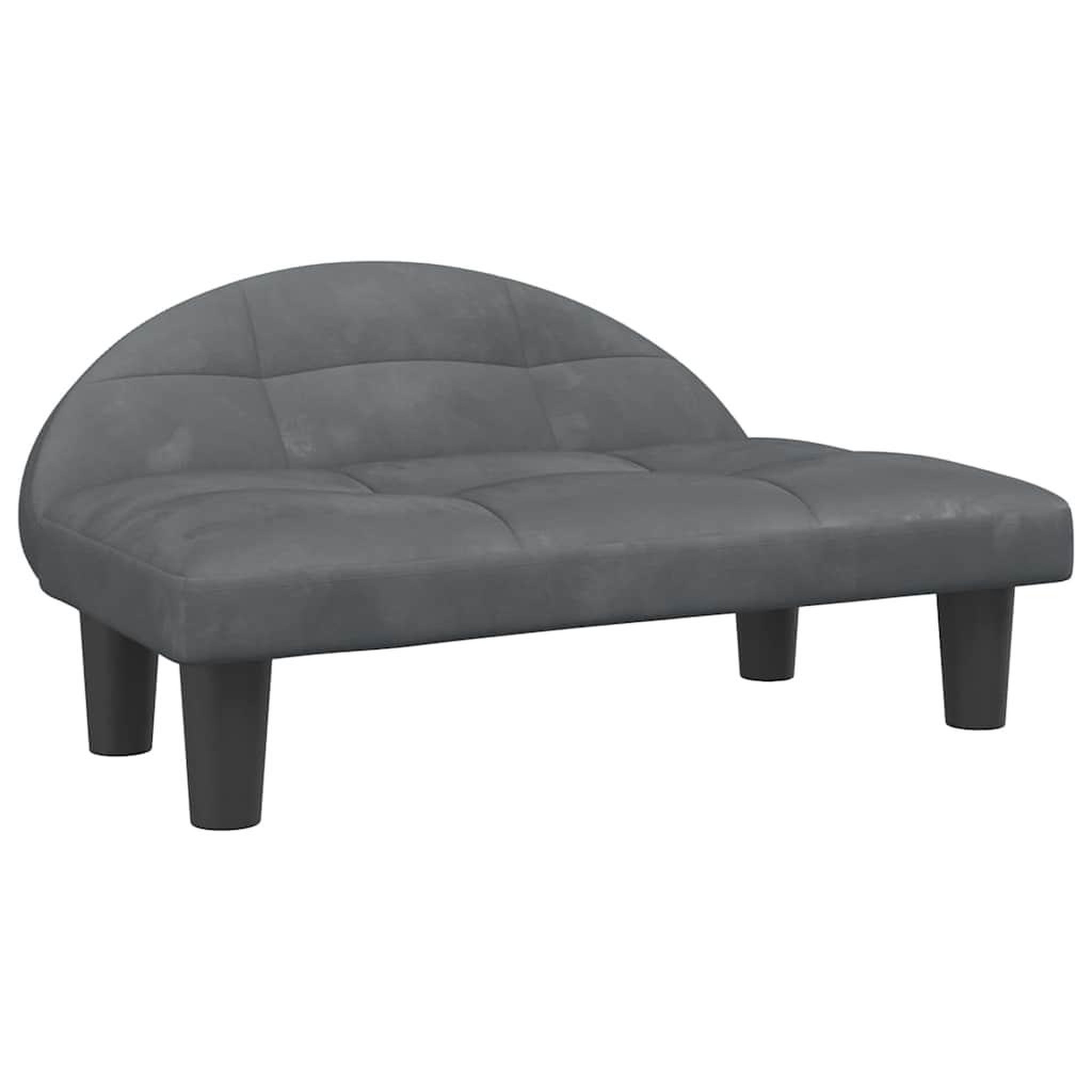Voir la diapositive 2 : VIDAXL Lit pour chien gris fonce 70x52x30 cm velours