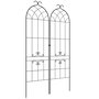 Voir la diapositive 1 : OUTSUNNY Lot de 2 treillis de jardin support pour plantes grimpantes métal noir