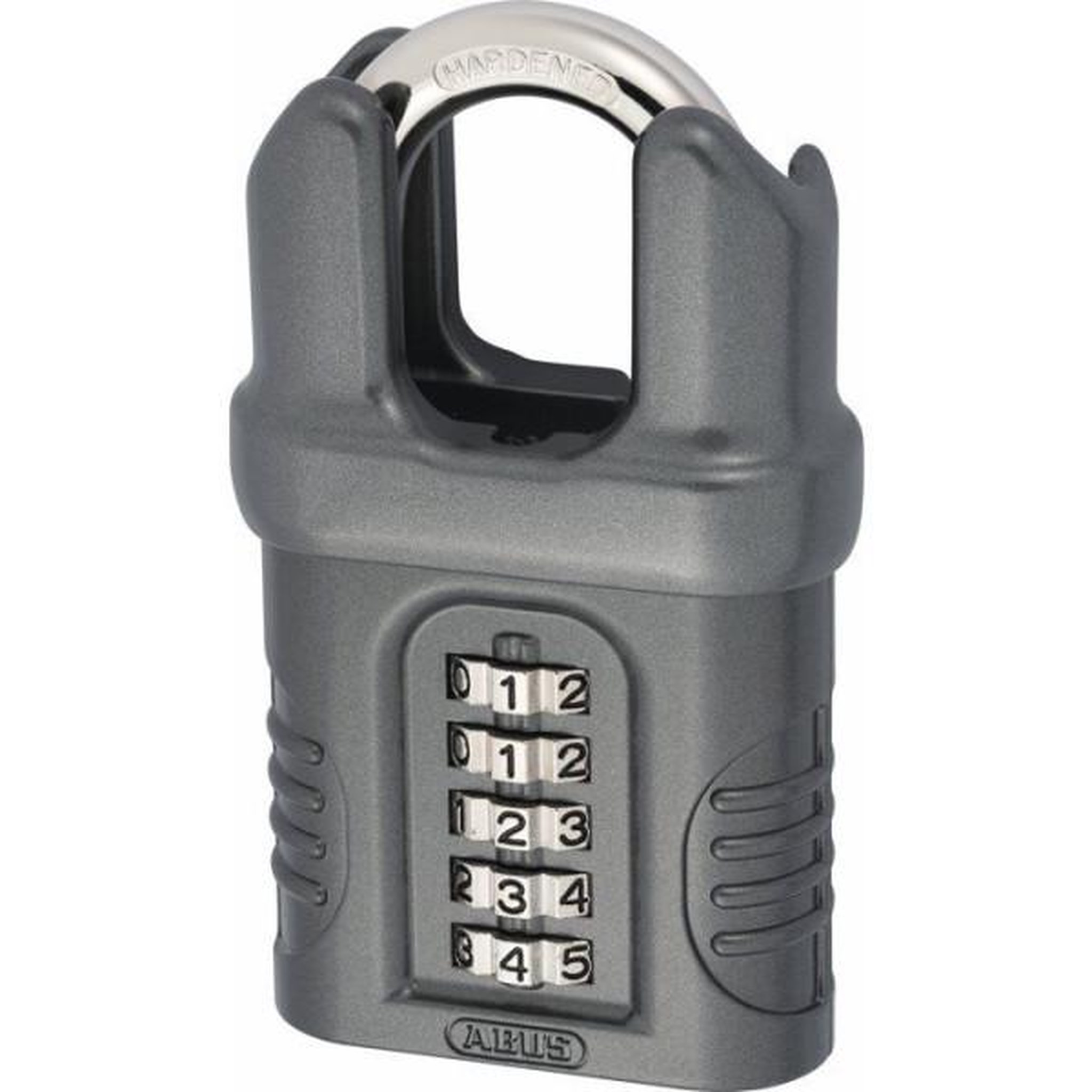 Voir la diapositive 1 : ABUS Cadenas a combinaison - ABUS - 158CS/65 - 5 chiffres - Anse blindée - Protection renforcée