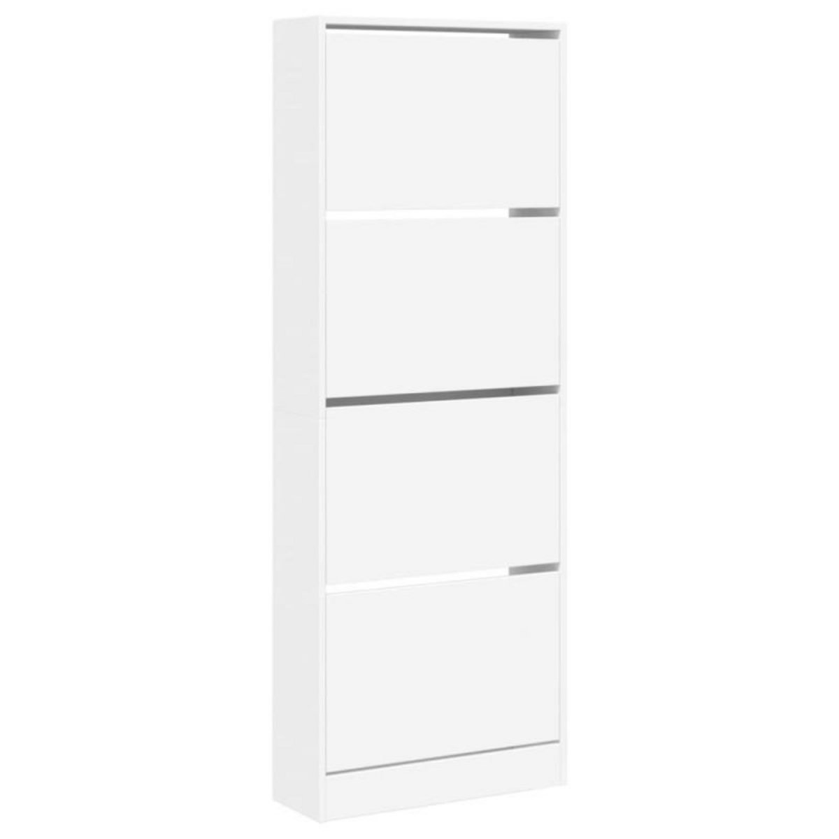 VIDAXL Armoire à chaussures blanc 60x21x163,5 cm bois d ingénierie