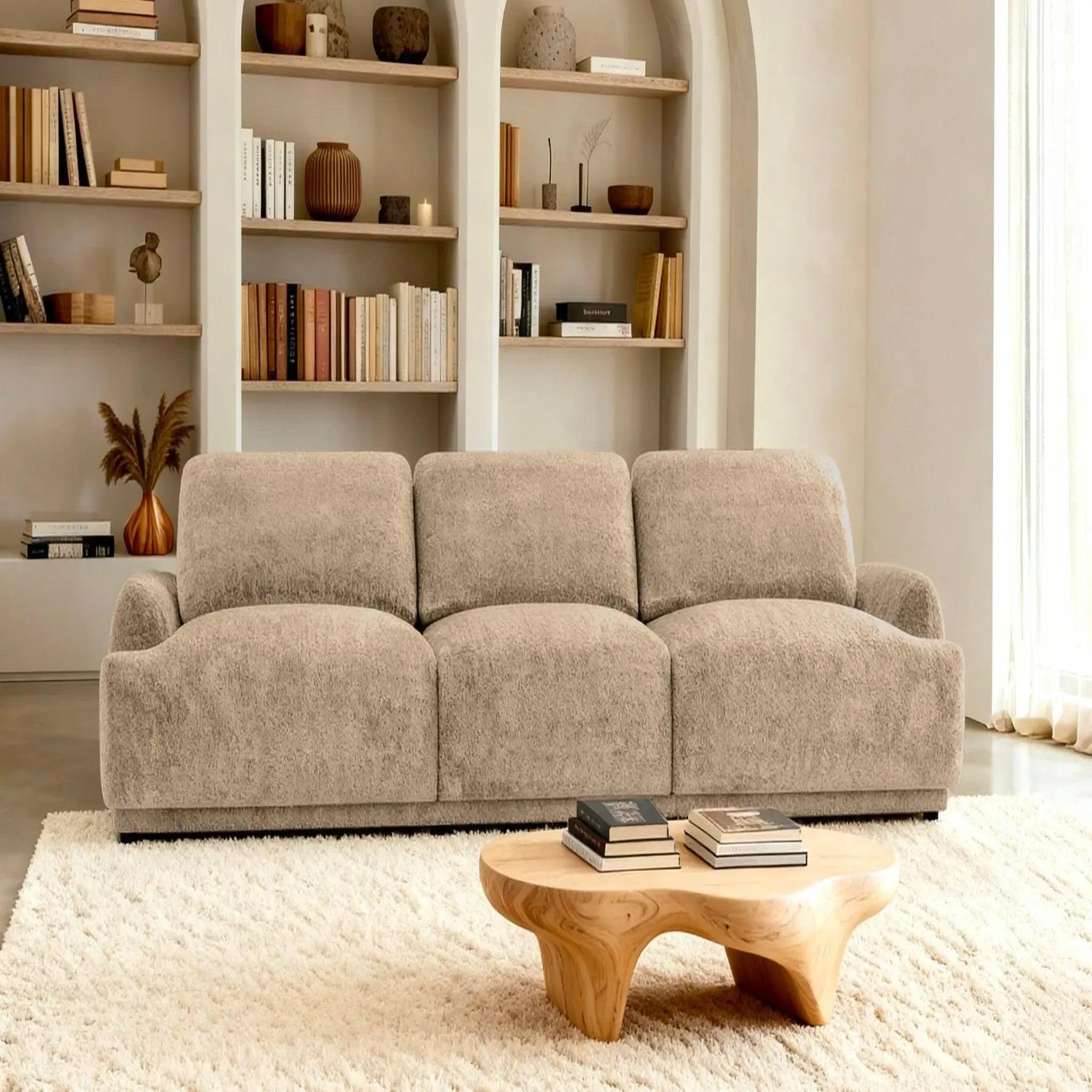 Voir la diapositive 2 : CASANOVA PARIS Rosalie - canapé droit tissu chenille 3 places