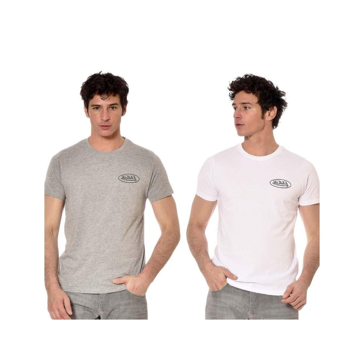 VONDUTCH Lot de 2 T Shirts homme basic Essential pas cher Auchan.fr