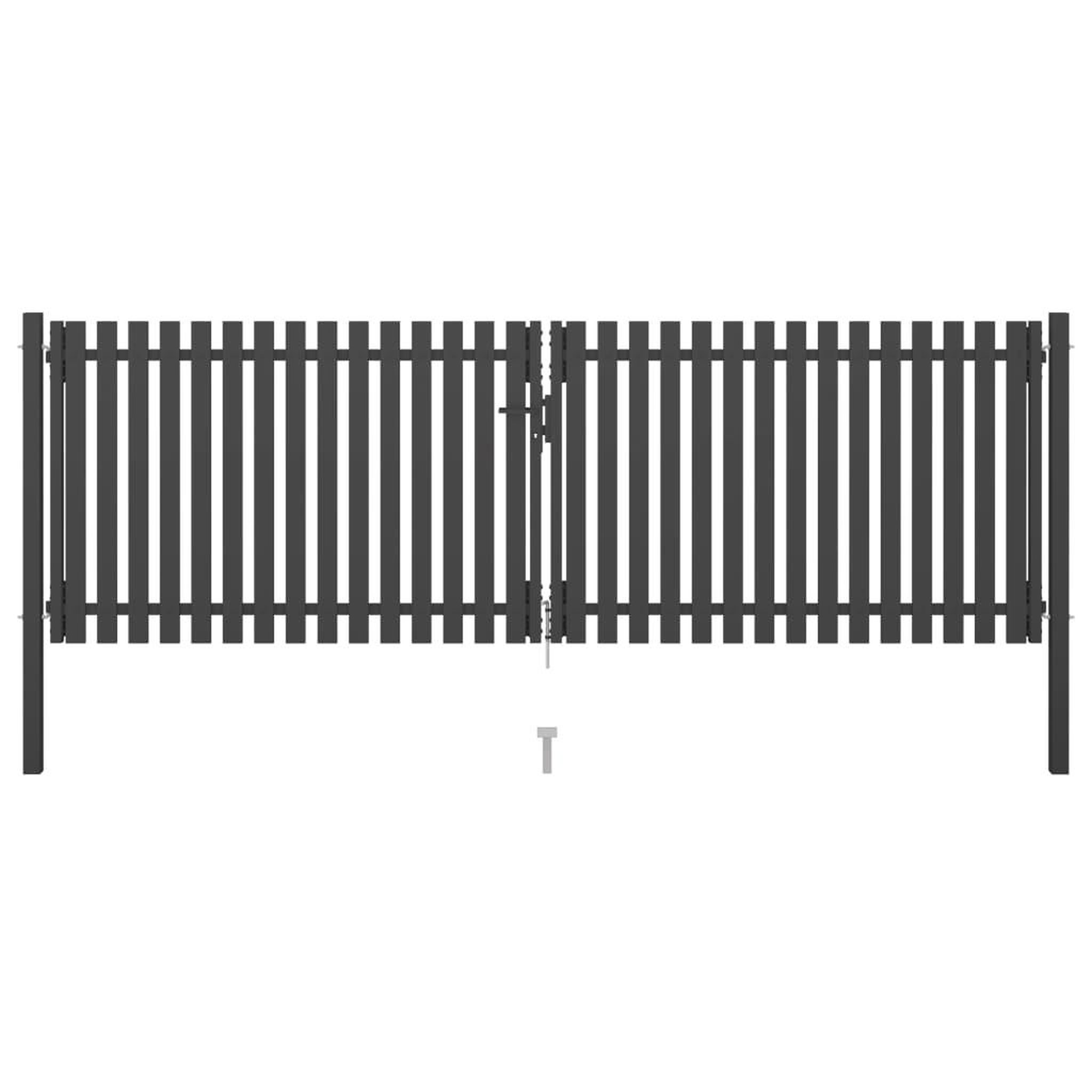 VIDAXL Portail de cloture de jardin Acier 4x1,5 m Anthracite