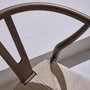 Voir la diapositive 6 : SWEEEK Lot de deux chaises vintage marron vieilli en bois d'hévéa avec assise en cordes et dossier arrondi
