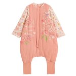 Petit Béguin Turbulette TOG 2 en gaze de coton avec pieds retroussables et manches amovibles Santa Giulia. Coloris disponibles : Orange