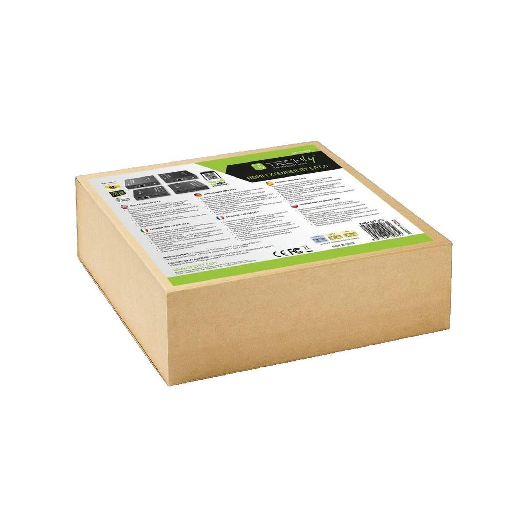 Voir la diapositive 2 : TECHLY Extenseur HDMI Techly IDATA EXT-676 avec transmission jusqu'à 70 mètres
