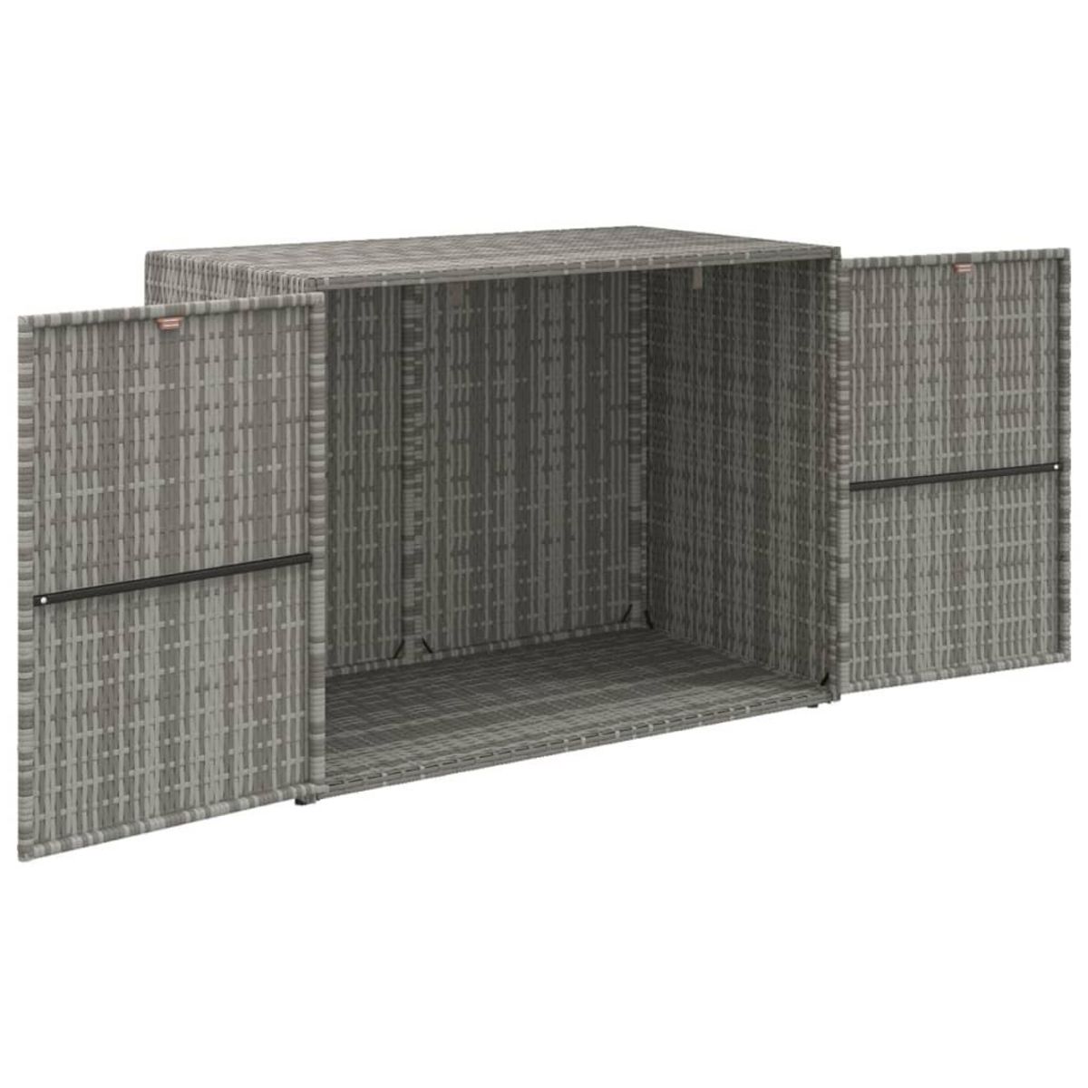 VIDAXL Armoire de rangement jardin Gris 100x55,5x80 cm Resine tressee