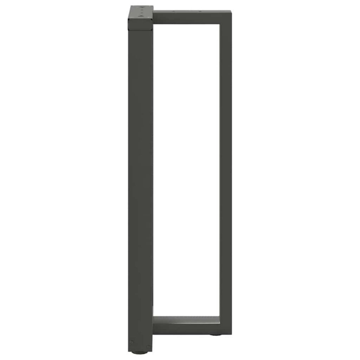 VIDAXL Pieds de table de bar forme de T 2 pcs anthracite acier
