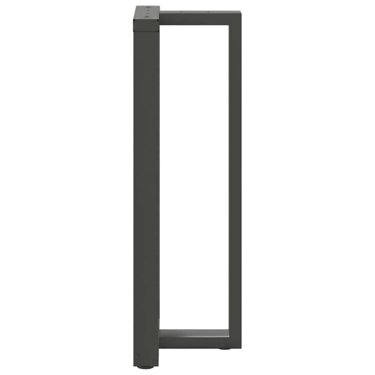 VIDAXL Pieds de table de bar forme de T 2 pcs anthracite acier