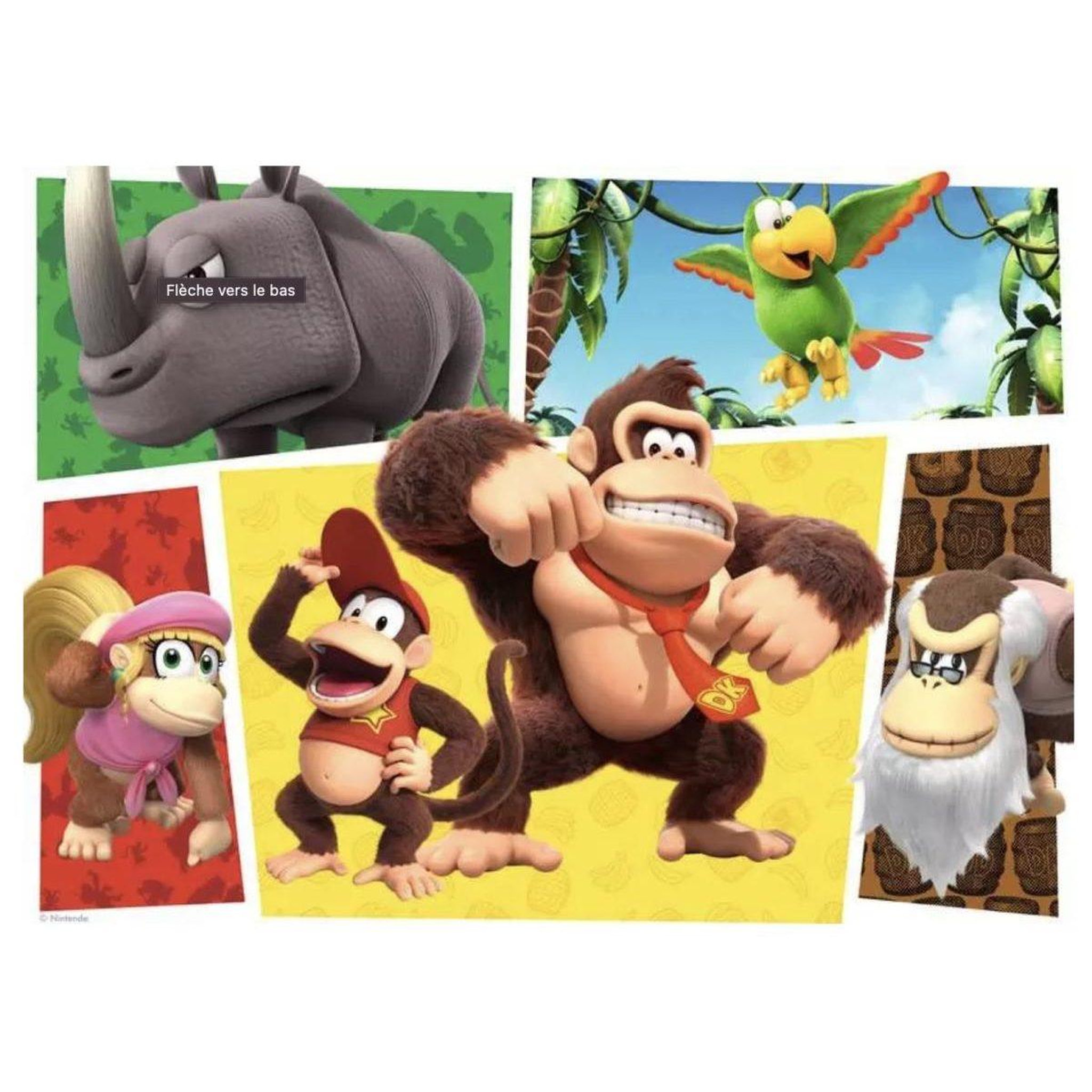 Voir la diapositive 2 : RAVENSBURGER Puzzles enfants 100 xxl pieces - super mario - les singes sont laches