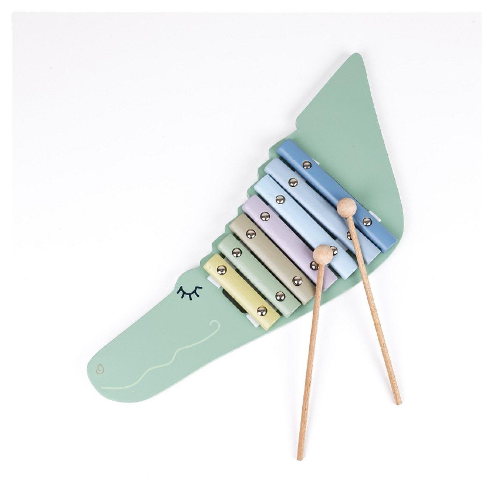 Voir la diapositive 2 : EGMONT TOYS Xylophone en bois - crocodile