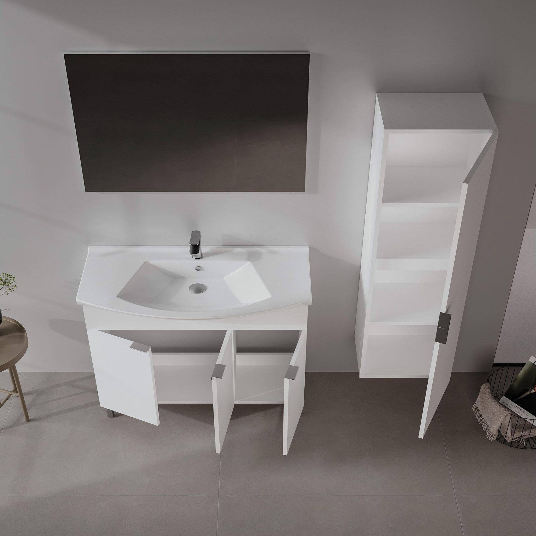 Voir la diapositive 3 : Habitat et Jardin Miroir Décoratif en Bois  Purus 100  - 100 x 2 x 64 cm - Transparent