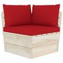 Voir la diapositive 4 : VIDAXL Salon de jardin palette 5 pcs avec coussins bois d'epicea