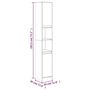 Voir la diapositive 6 : VIDAXL Armoire de bain Sonoma gris 30x30x183,5 cm Bois d'ingenierie