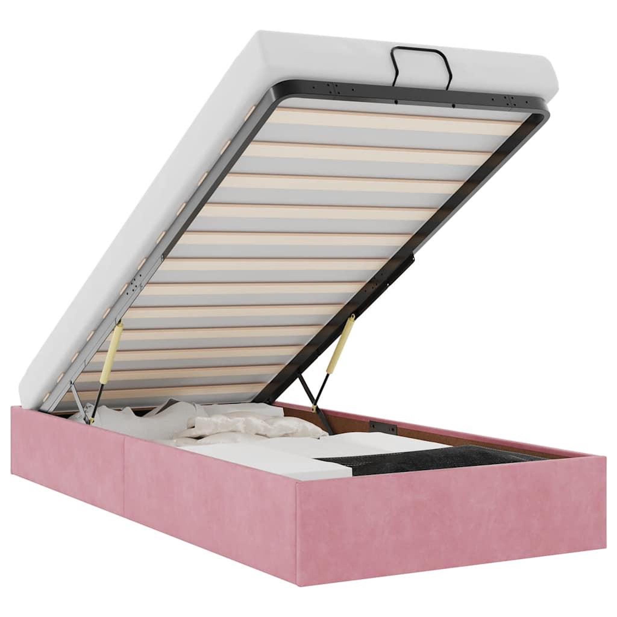 Voir la diapositive 2 : VIDAXL Cadre de lit ottoman sans matelas rose 80x200 cm velours