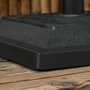 Voir la diapositive 6 : OUTSUNNY Pied de parasol carré base de lestage résine aspect rotin tressé poids net 12 Kg noir