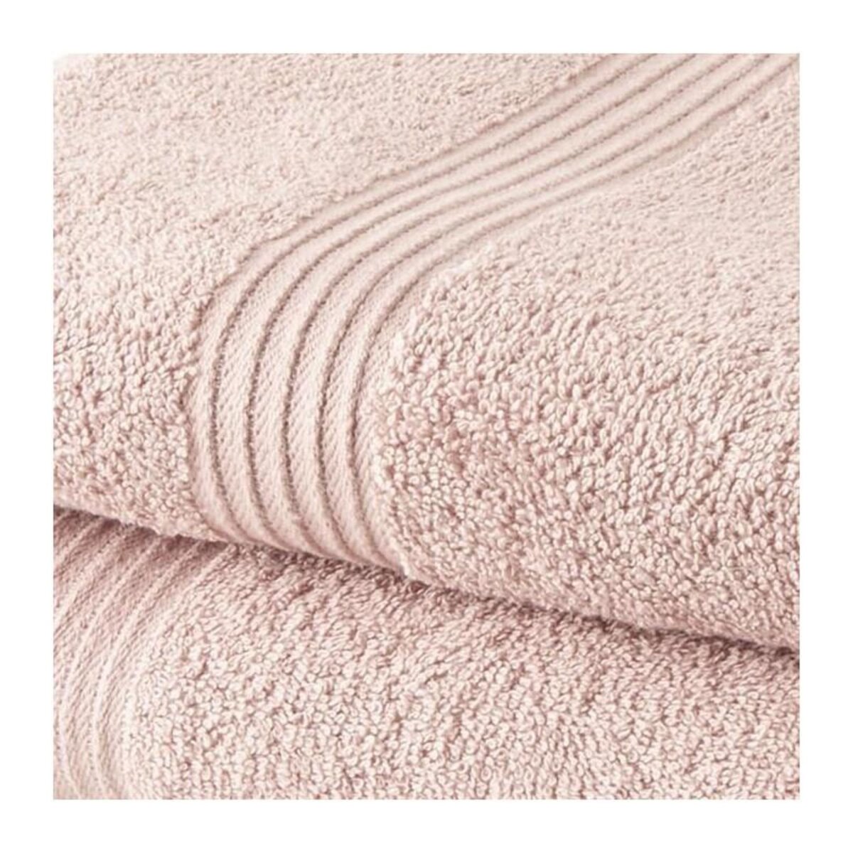 Today TODAY Lot de 1 Drap de Bain 100% coton 70x30 cm + 1 Serviette de Bain 50x100 cm - Rose des sables