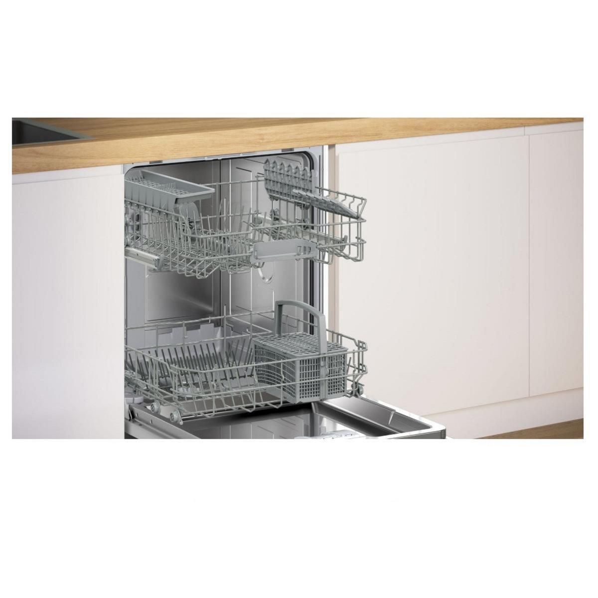 BOSCH Lave-vaisselle 60cm 13couverts 46db intégrable avec bandeau acier brossé - SMI2HTS02E