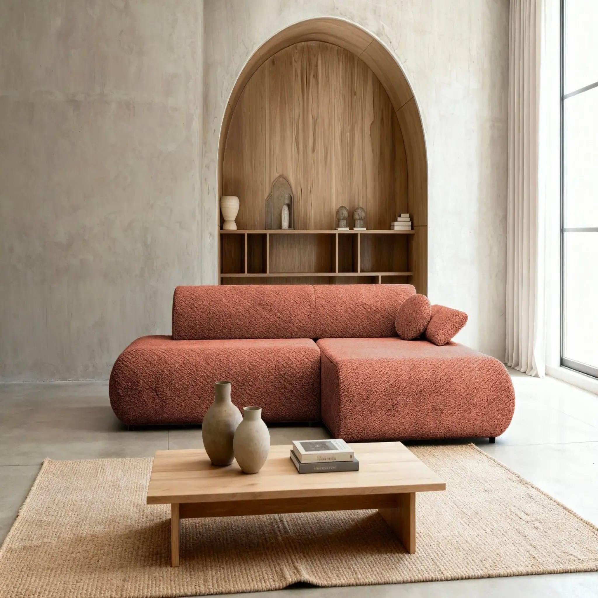 Voir la diapositive 3 : CASANOVA PARIS Levi - canapé d'angle convertible tissu lisse