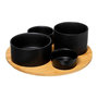Voir la diapositive 1 : SECRET DE GOURMET Set Apéritif 5 Pièces  Modern Wood  33cm Noir