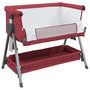 Voir la diapositive 4 : VIDAXL Lit pour bebe avec matelas Rouge Tissu de lin