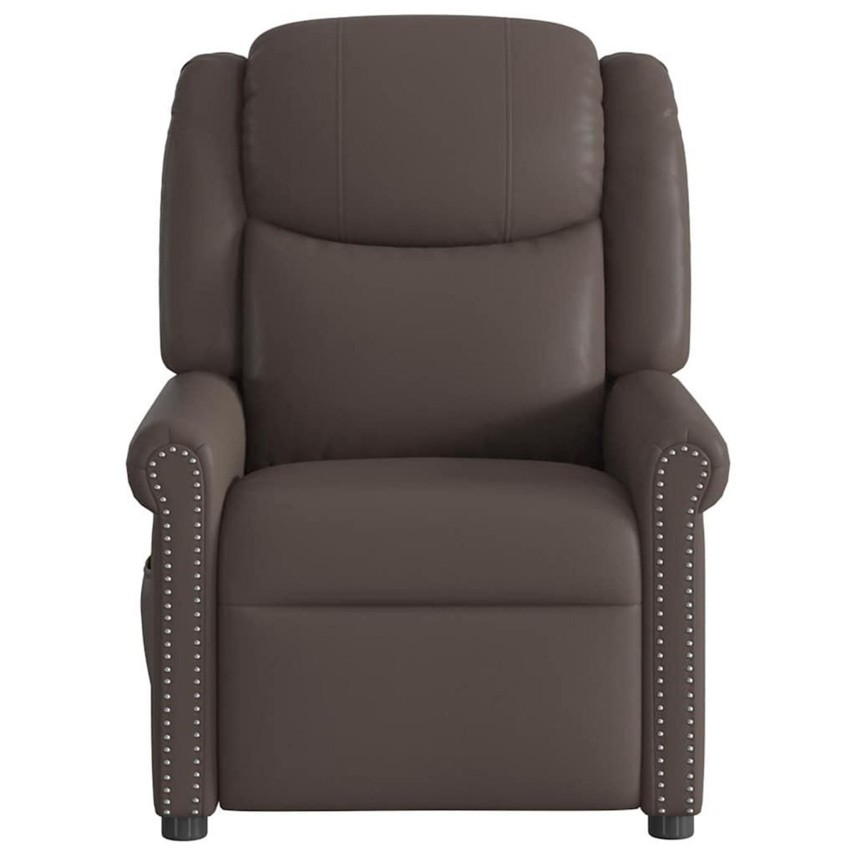 VIDAXL Fauteuil de massage inclinable electrique marron brillant