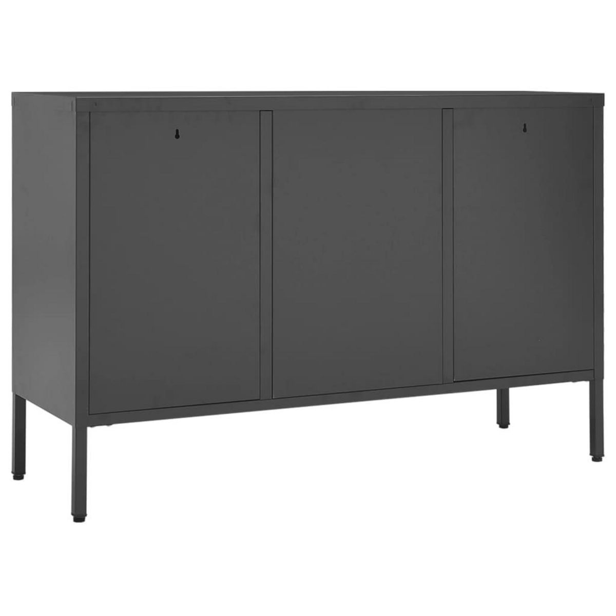 VIDAXL Buffet Anthracite 105x35x70 cm Acier et verre trempe