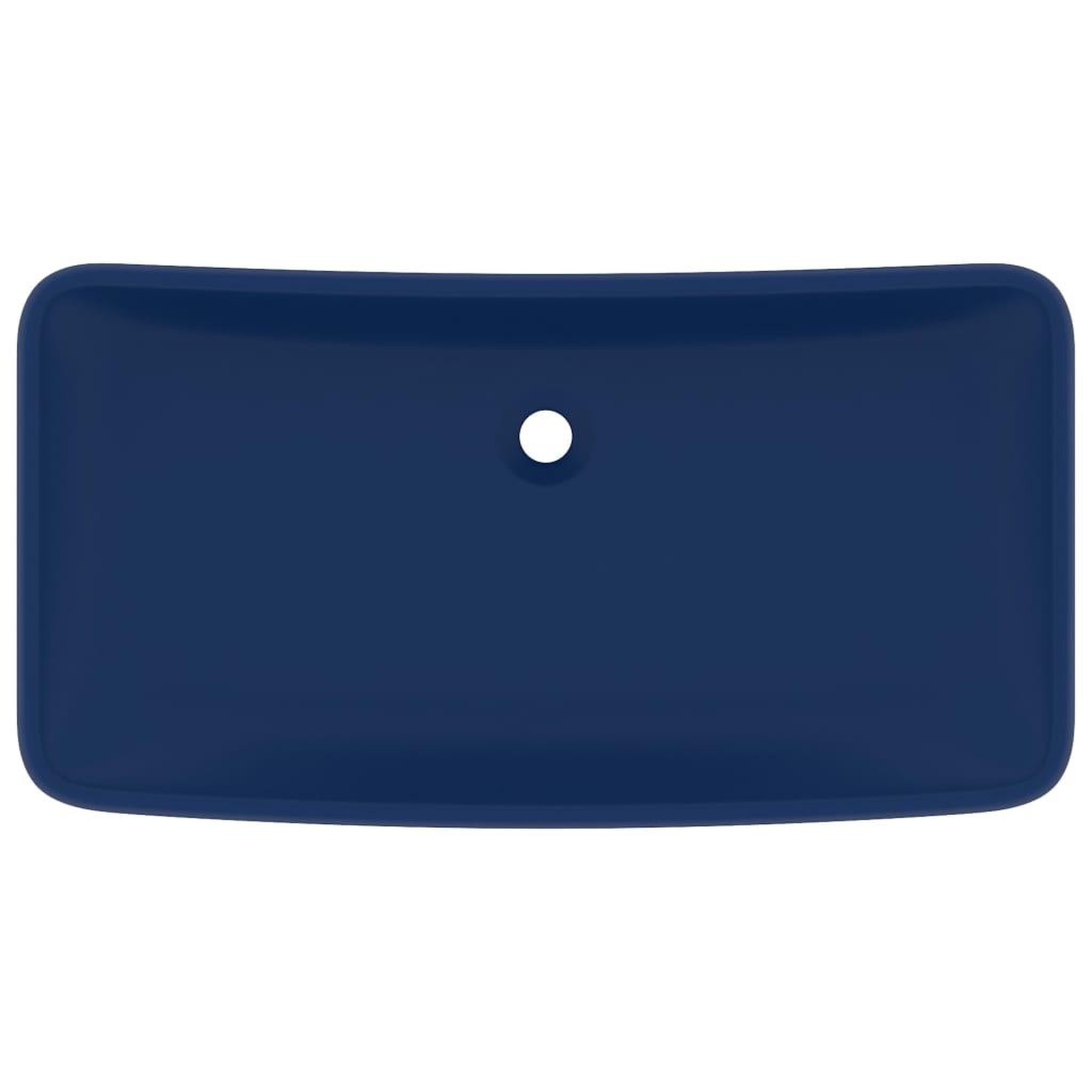 Voir la diapositive 3 : VIDAXL Lavabo de luxe rectangulaire Bleu fonce mat 71x38 cm Ceramique