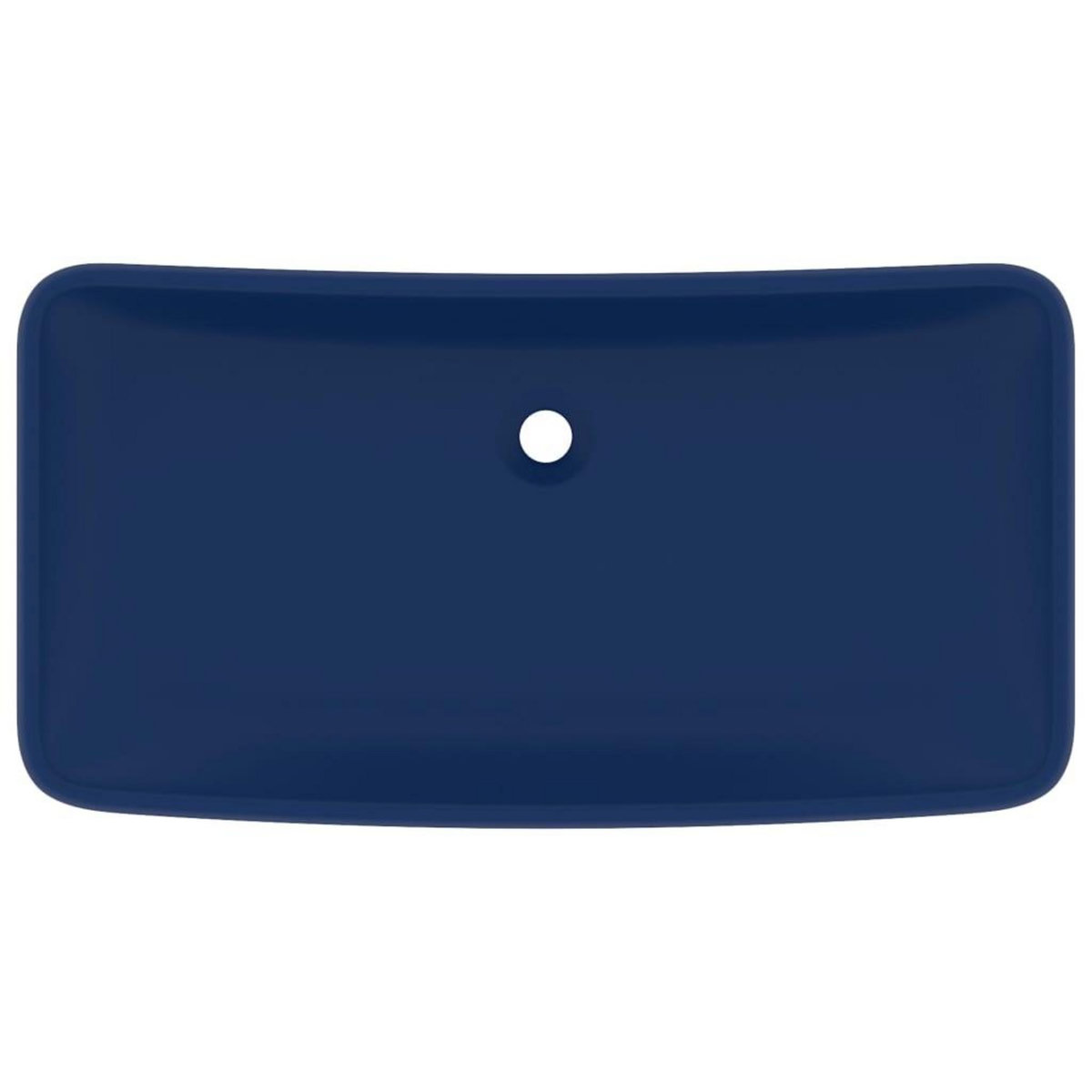 VIDAXL Lavabo de luxe rectangulaire Bleu fonce mat 71x38 cm Ceramique