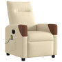 Voir la diapositive 4 : VIDAXL Fauteuil inclinable de massage electrique creme tissu