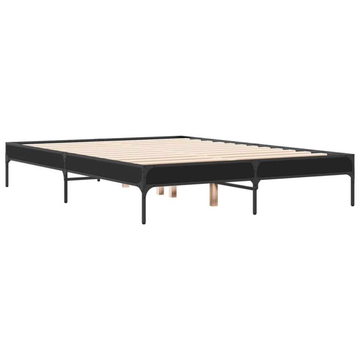VIDAXL Cadre de lit sans matelas noir 135x190 cm