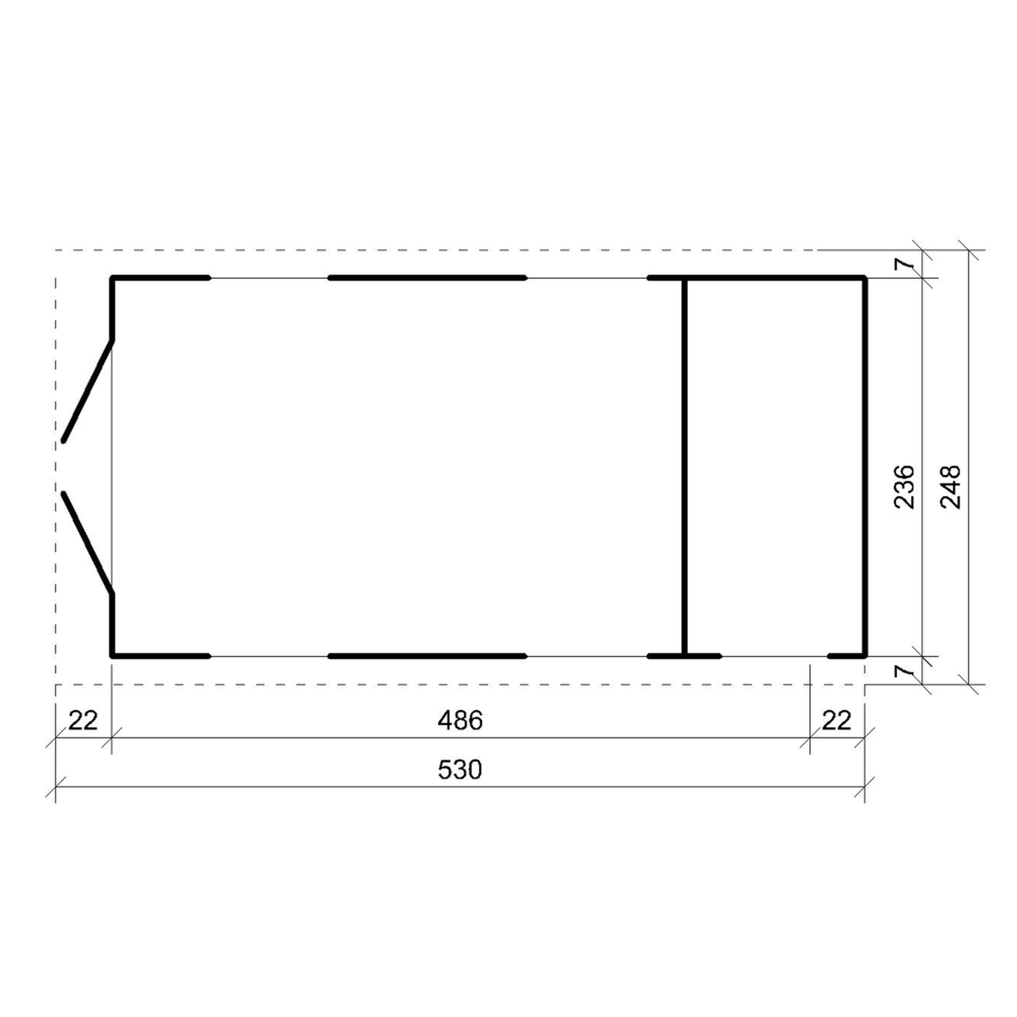 Voir la diapositive 5 : TIMBELA Abri de Jardin Qualité Premium 8.52 + 2.95 m² Avec un sol et des bardeaux bitumineux M915C